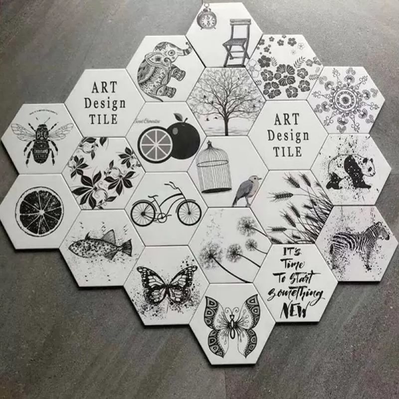 Gạch bông men lục giác, LGM-039H