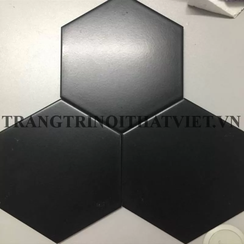 Gạch bông men lục giác, LGM – Đen