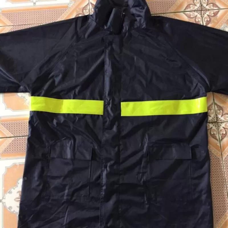 Quần áo mưa tím than có phản quang