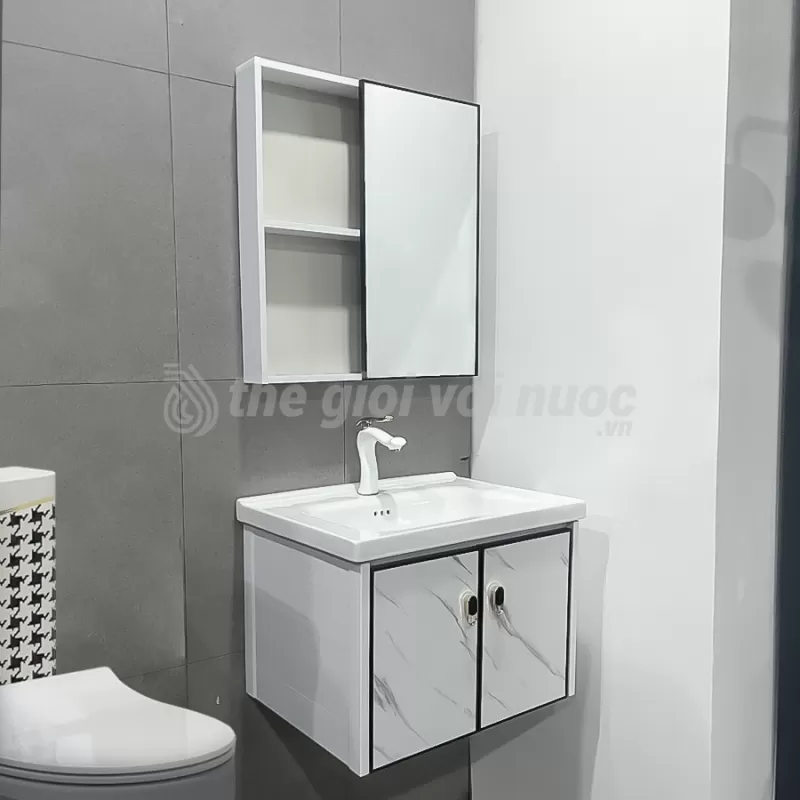 Tủ Lavabo Draco T2508W Chất Liệu Aluminium Siêu Bền Thiết Kế Hiện Đại