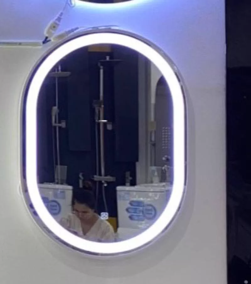 Gương Phòng Tắm Draco ATG26LI Tích Hợp Đèn Led Với Trình Điều Khiển Cảm Ứng Thiết Kế Oval (Led Viền) Kích Thước 50cm x 70cm