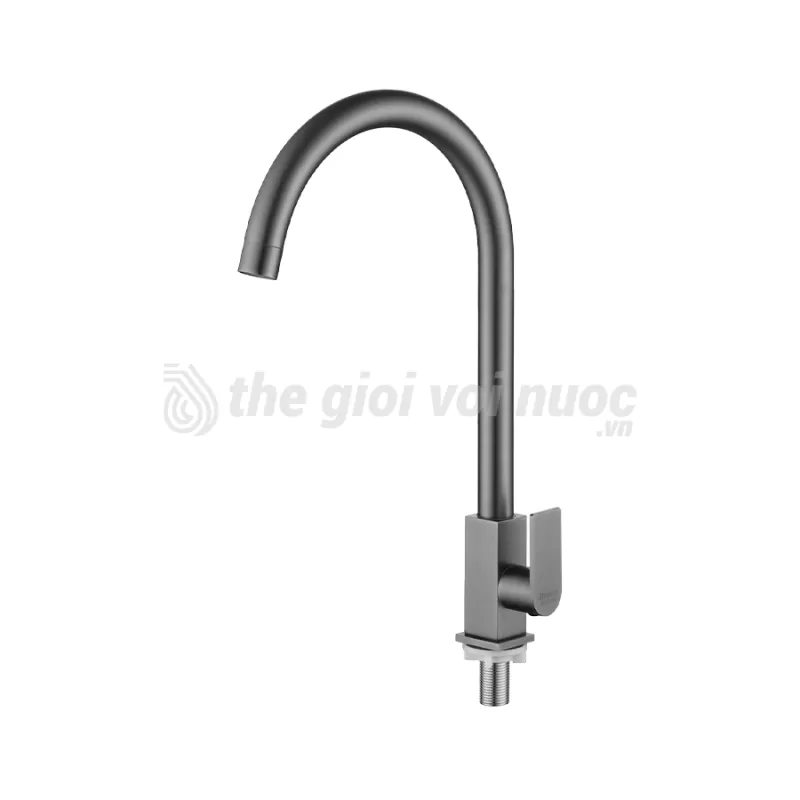Vòi Rửa Chén Lạnh Inox 304 Ống Số 6 Màu Ghi Xám Draco F3203IG