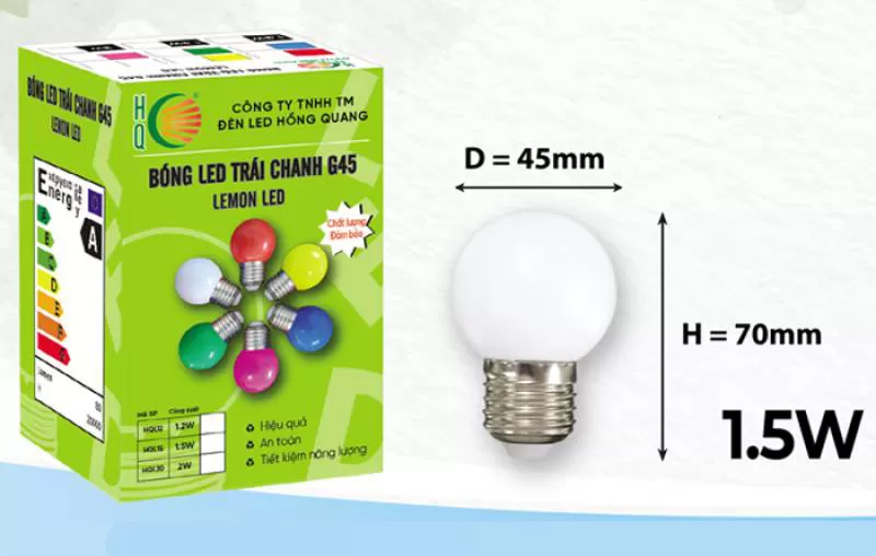 Bóng Led Trái Chanh 1.5W