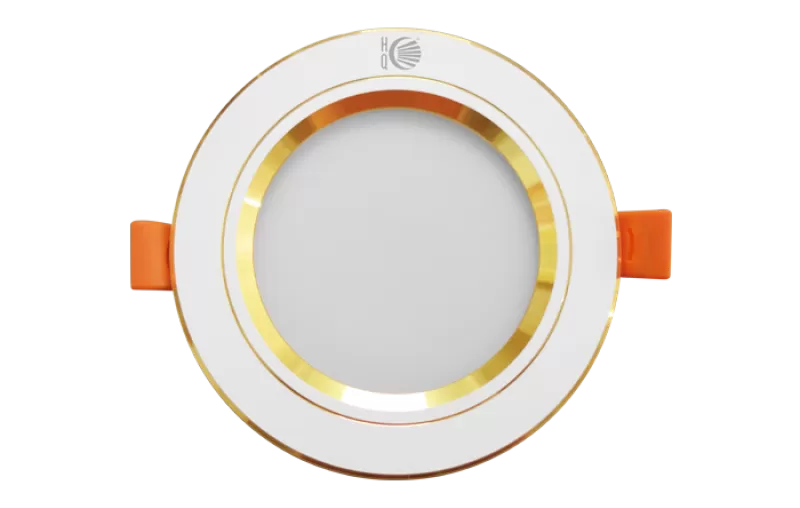 Đèn led downlight 9W viền vàng