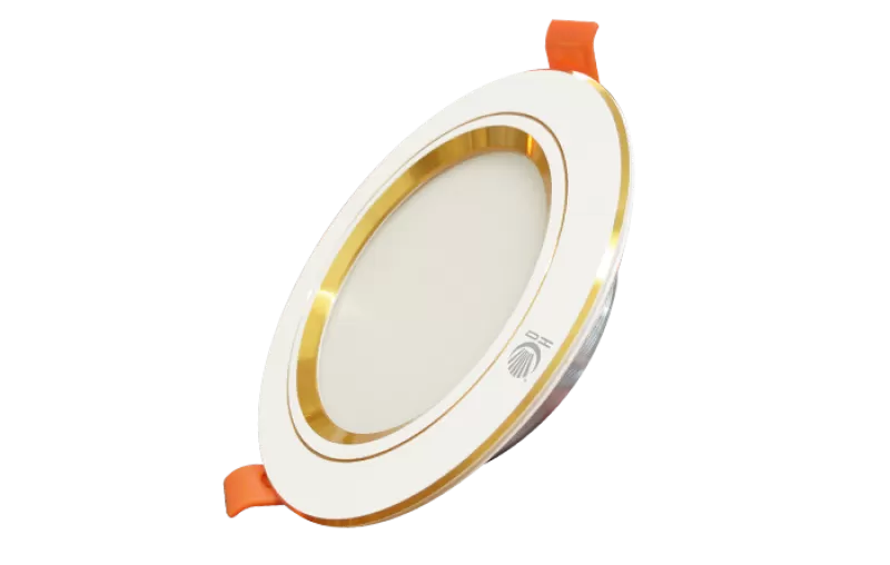 Đèn led downlight 9W viền vàng 3 màu