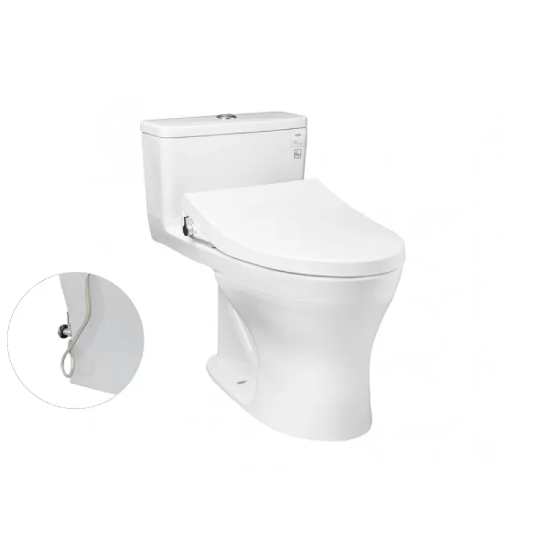 Bồn Cầu TOTO MS855DE4#XW 1 Khối Nắp Rửa Cơ TCW1211A 