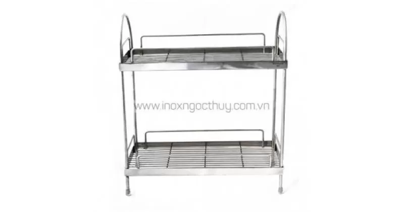 Kệ 2 tầng inox 304(H) 20x20x40 - inoxngocthuy.com