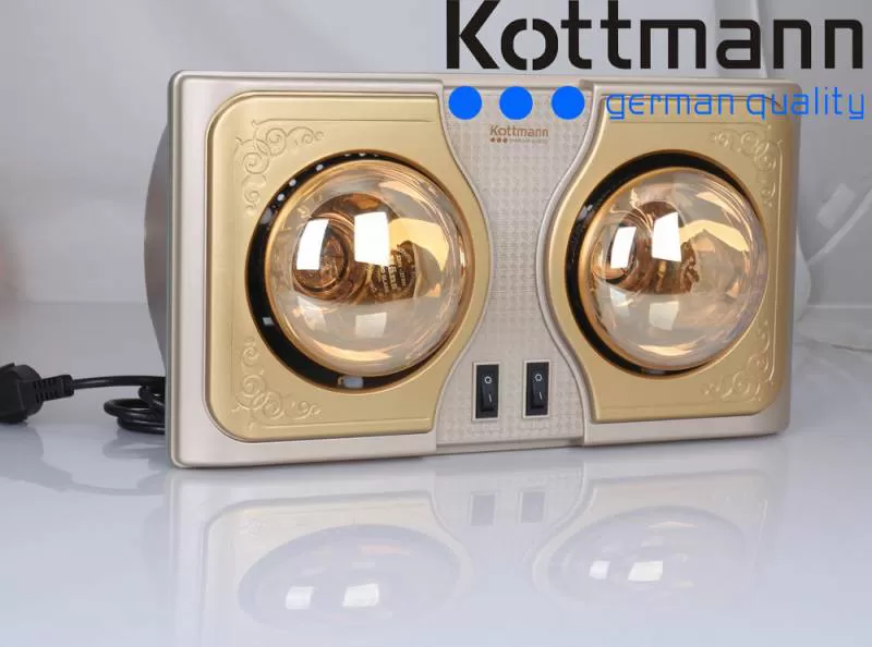 ĐÈN SƯỞI NHÀ TẮM KOTTMANN 2 BÓNG TREO TƯỜNG – K2BH