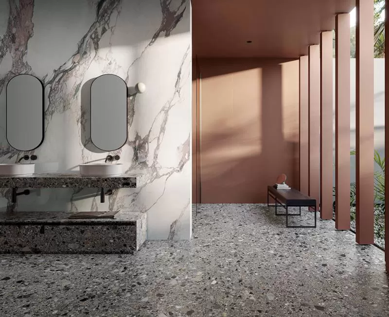 Gạch vân đá marble Calacatta Pink