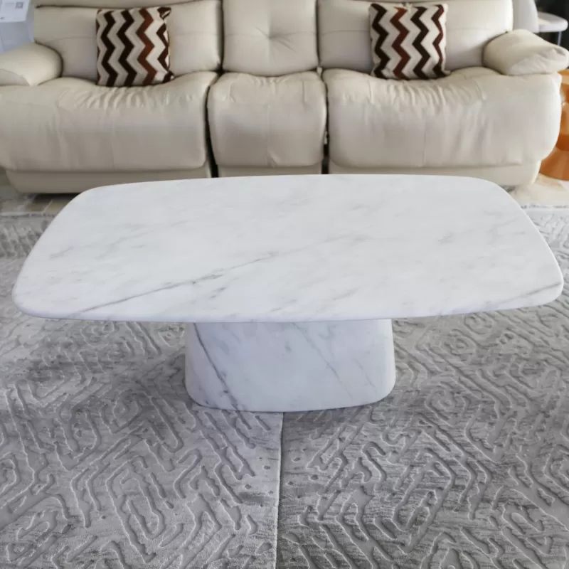 EMBER Bàn Cafe Mặt Đá Marble TA-678-White