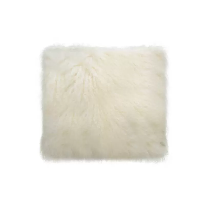 GỐI TRANG TRÍ TIBETAN FUR - NATURAL WHITE 