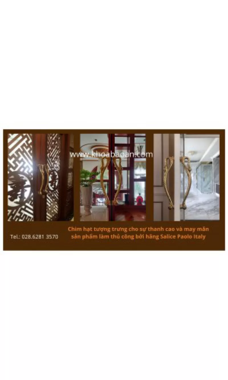 Salice Paolo : Tay đẩy Ý Salice Paolo cho cửa gỗ, cửa kính