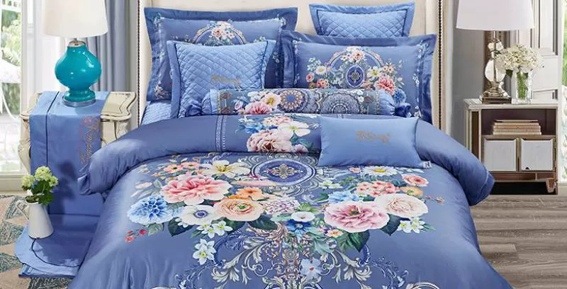 Bộ chăn drap phủ Luxury Tơ tằm LXG 8106P