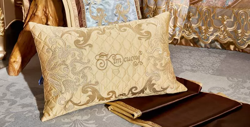 Bộ chăn drap phủ Luxury Gấm lụa LXG 8402P