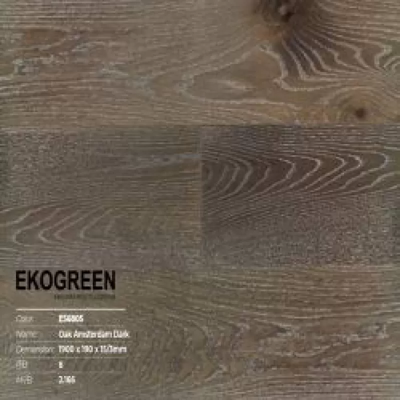 Sàn gỗ Ekogreen Signature ES6805 Oak Amsterdam Dark - 15/3mm 
