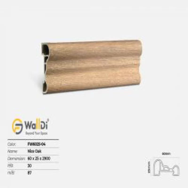 Phào chỉ lưng tường Walldi FW6025-04 - Nice Oak - 25mm