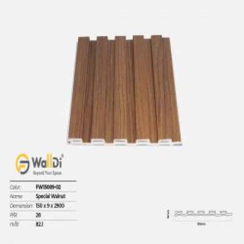 Lam nhựa 5 sóng Walldi FW15009-02 - Special Walnut - 9mm