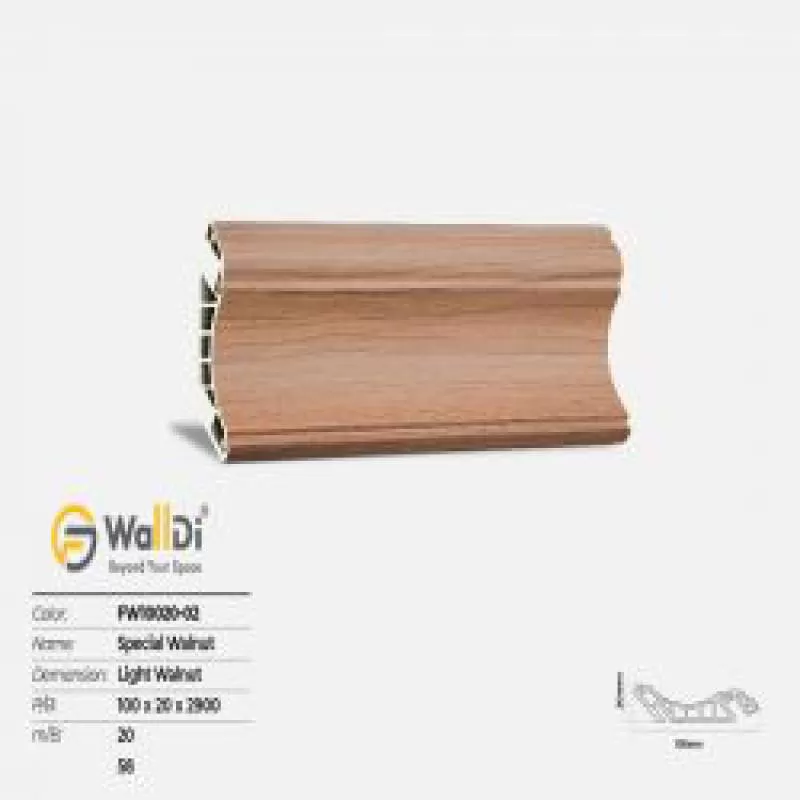 Phào cổ trần Walldi FW10020-02 - Special Walnut t - 20mm