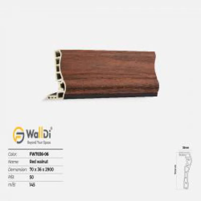 Phào kết thúc Walldi FW7036-06 - Red Walnut - 36mm
