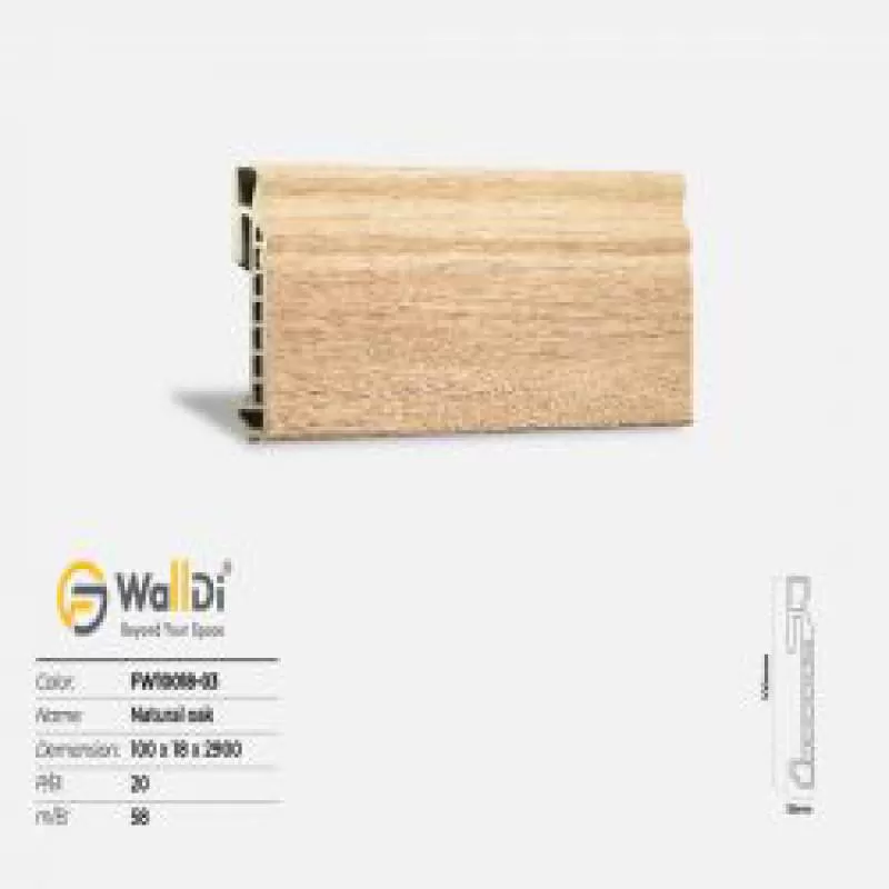Phào chân tường Walldi FW10018-03 - Natural oak - 18mm 