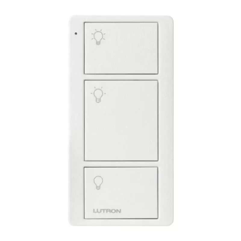 Lutron Pico Light Remote: 3-button with light icons (On, Favourite, Off) - White (PK2-3B-TAW-L01)