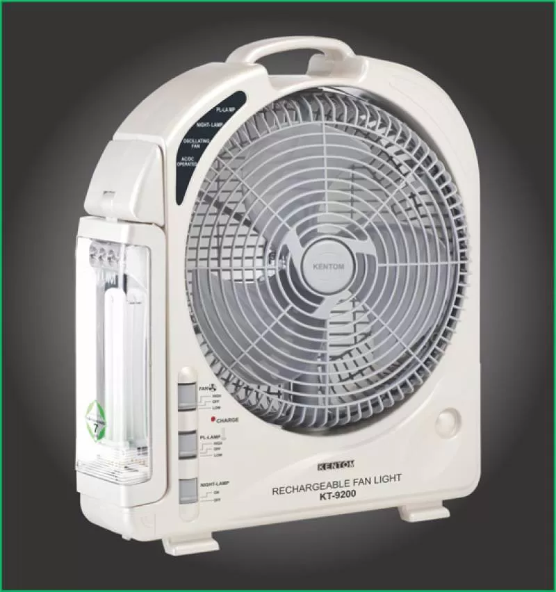 Quạt sạc đa chức năng Kentom KT 9200 (2 bình)