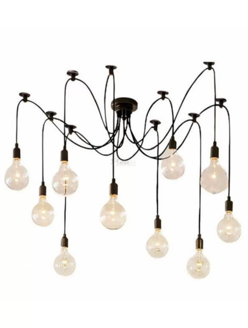 Đèn thả retro net spider