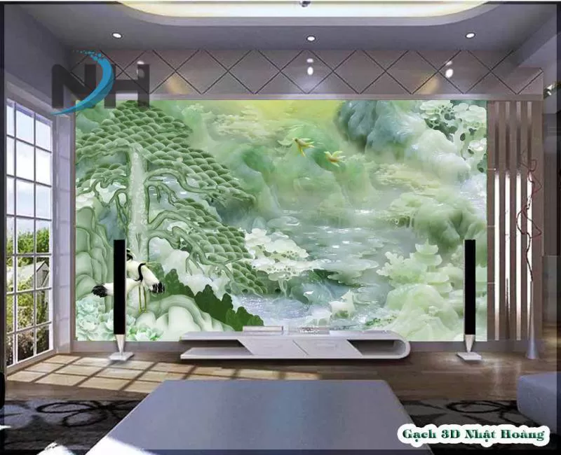 Gạch 3d phòng khách MPK28