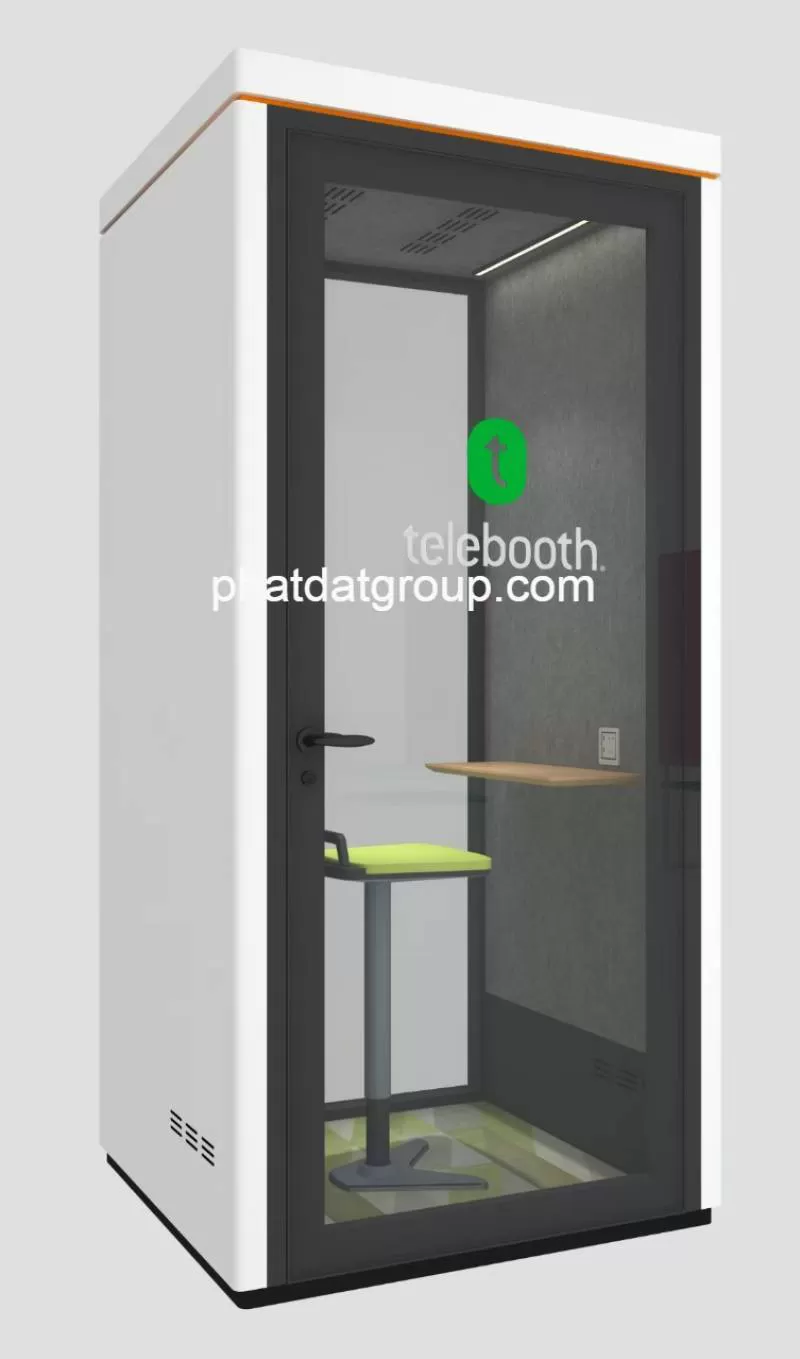 Phonebooth đơn màu trắng