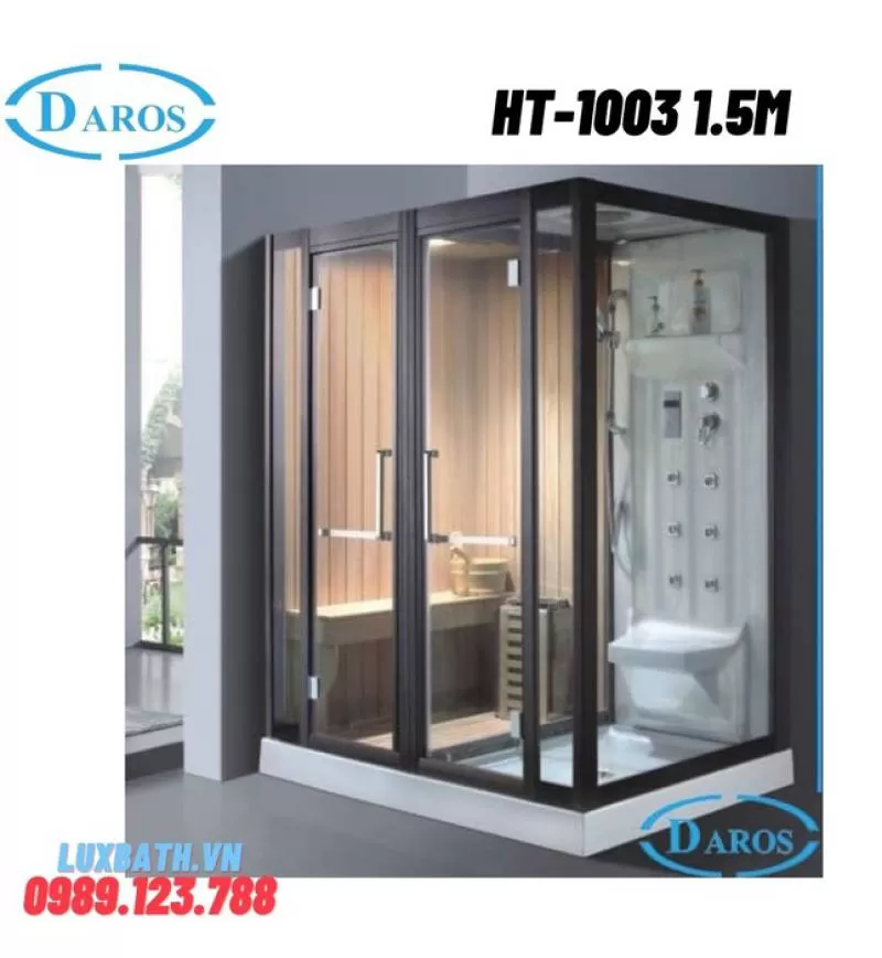 Phòng xông hơi khô ướt Daros HT-1003 1,5m giá thấp nhất 