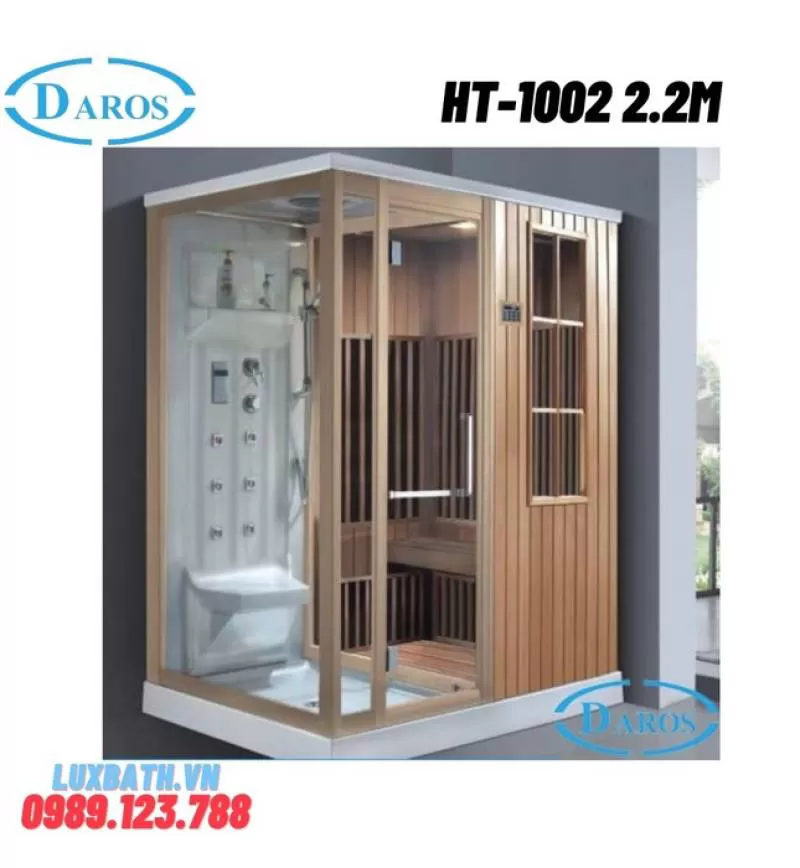 Phòng xông hơi khô ướt Daros HT-1002 2,2m giá tốt nhất