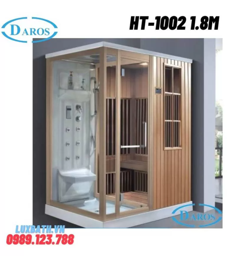 Phòng xông hơi khô ướt Daros HT-1002 1,8m giá tốt nhất