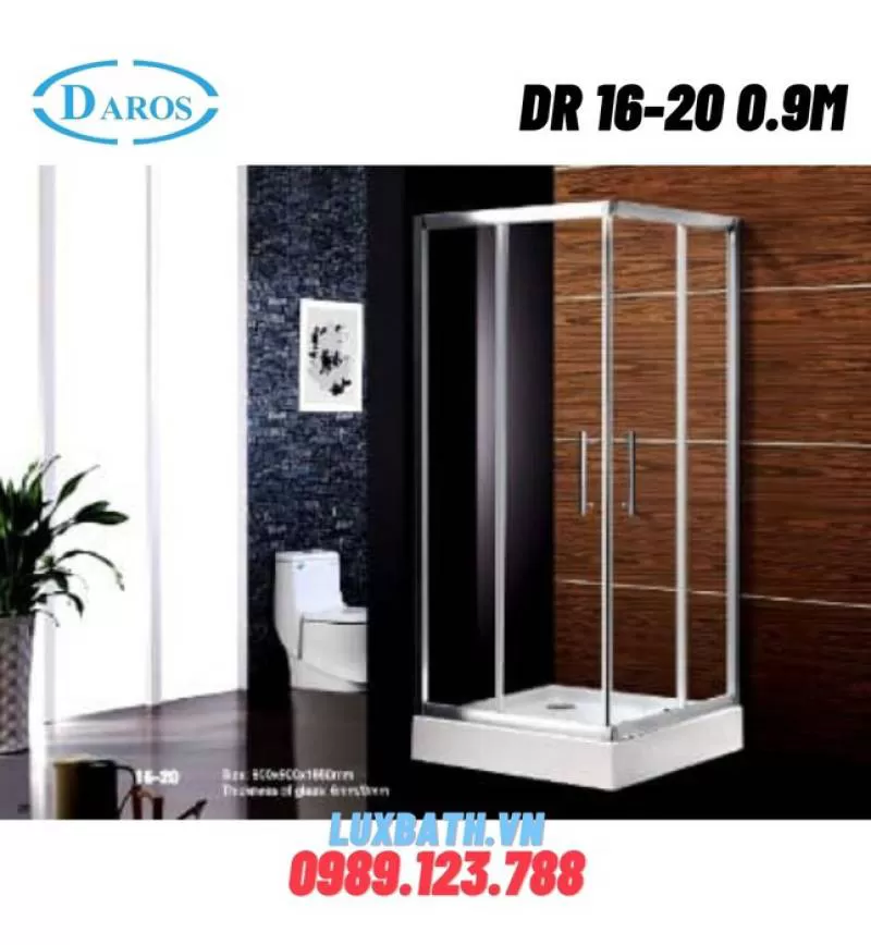 Vách kính tắm Daros DR 16-20 Chính Hãng, Giá Rẻ Luxbath