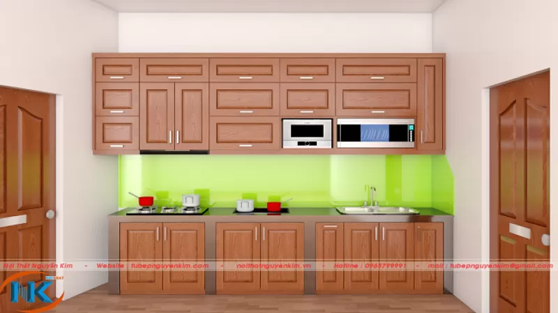 Tủ bếp gỗ xoan đào – TBXD17