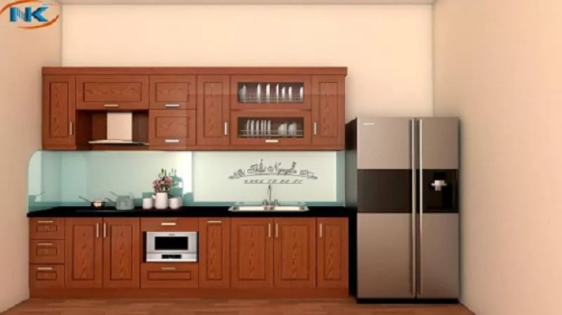 Tủ bếp gỗ xoan đào -TBXD20