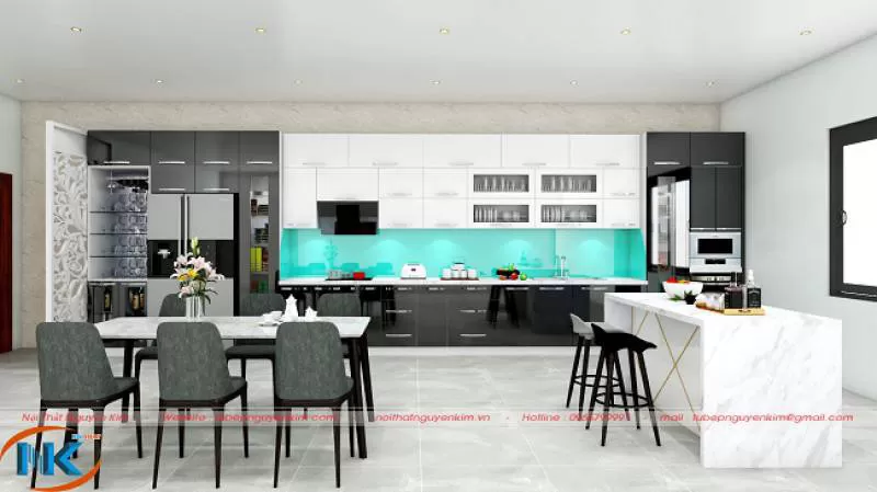 Tủ bếp gỗ acrylic ACR10 