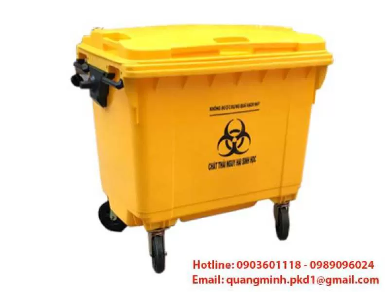 Đại lý bán Thùng rác y tế màu vàng 660 lít