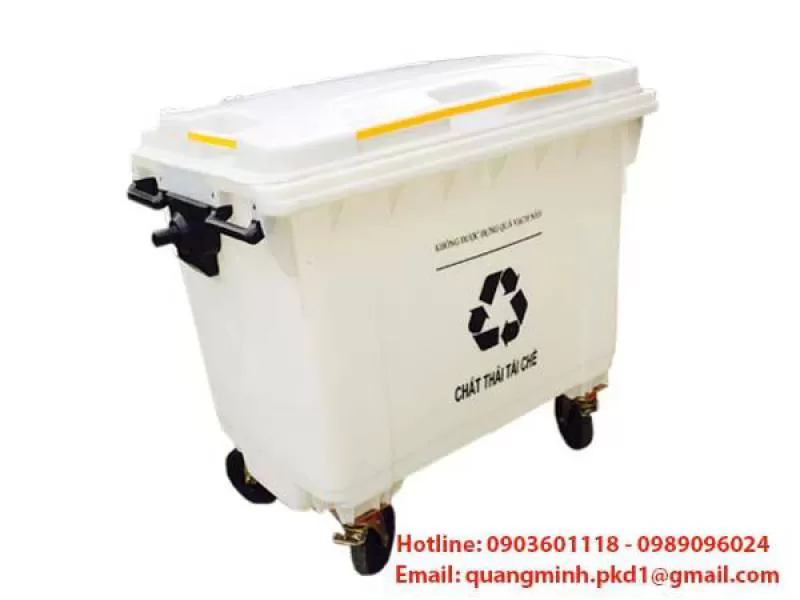 Đại lý Thùng rác y tế màu trắng 660 lít