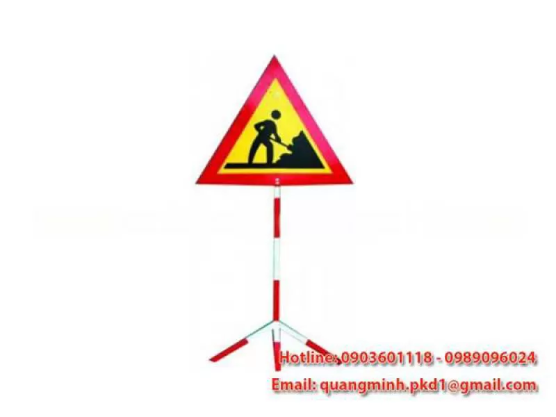 Biển cảnh báo khu vực đang thi công