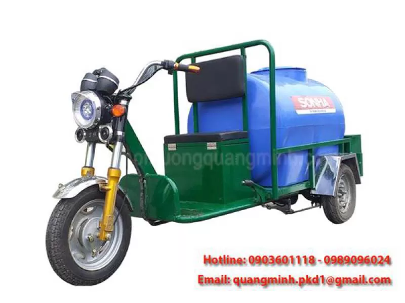 Xe nước tưới cây 3 bánh chạy điện QM.XD02