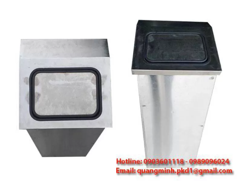 Thùng rác Inox 120L nắp lật