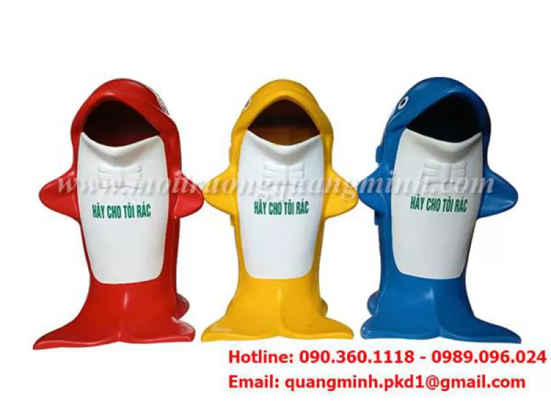 Thùng rác hình cá heo