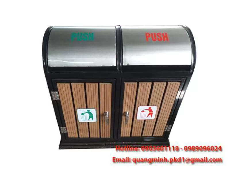 Thùng rác 2 ngăn phân loại rác QM03