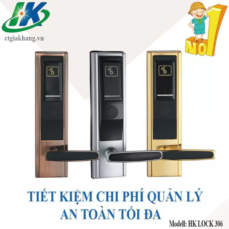 Khóa thẻ từ thông minh hk lock 306 