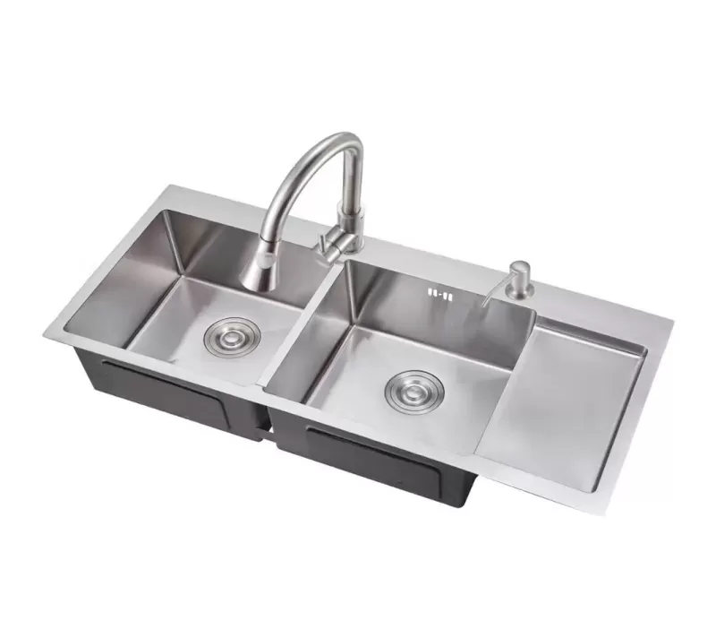 Chậu rửa bát 2 hố 1 bàn CS - 10048