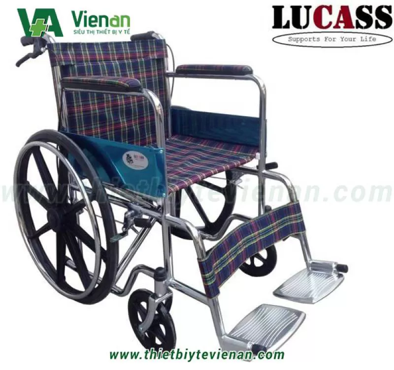 Xe lăn Lucass X75J - Vải kẻ caro 
