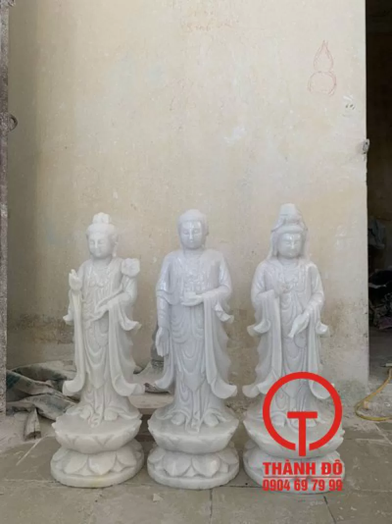Tượng Tây Phương Tam Thánh 70cm