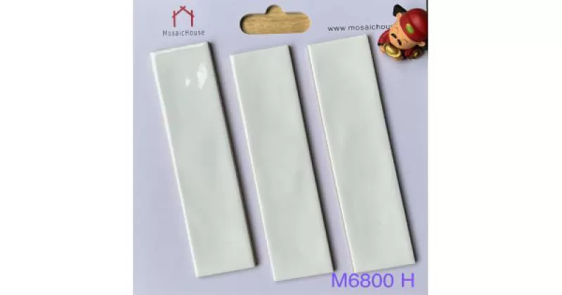Gạch Thẻ Gợn Sóng Màu Trắng M6800H