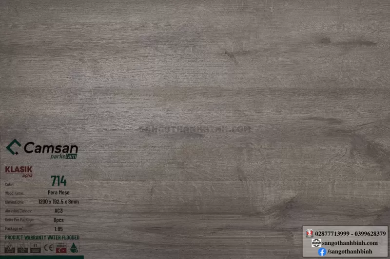 Sàn gỗ Camsan Klasik Aqua mã 714