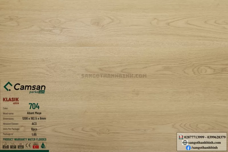 Sàn gỗ Camsan Klasik Aqua mã 704